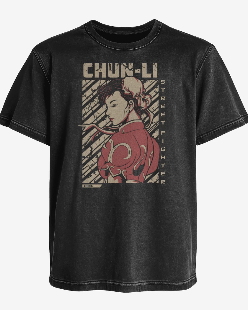 Polera desgastada Chun Li