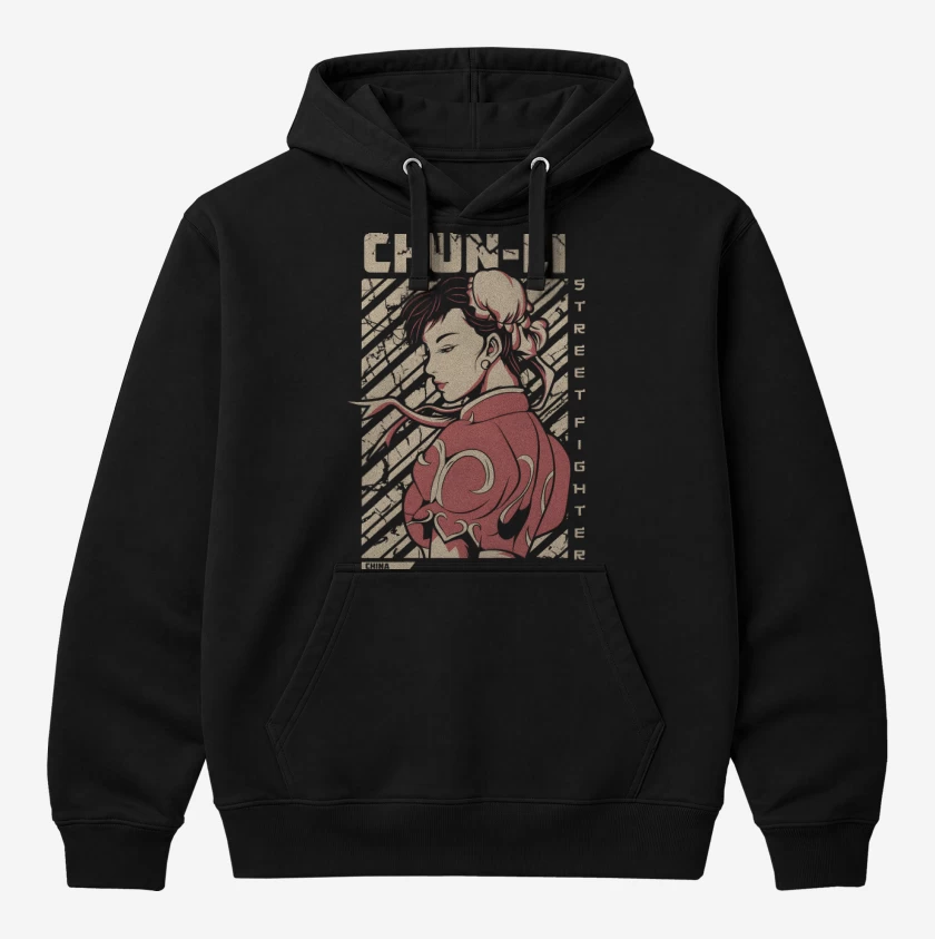 Polerón Canguro Negro de Chun Li