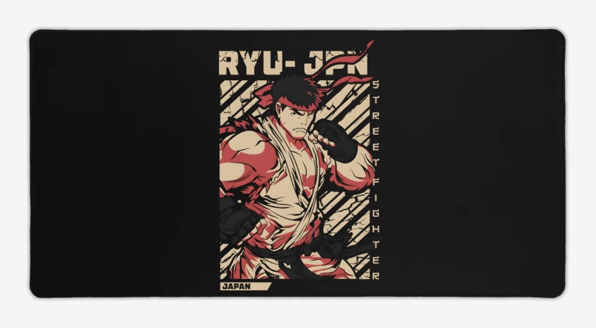 Mouse pad Gamer Negro de Ryu