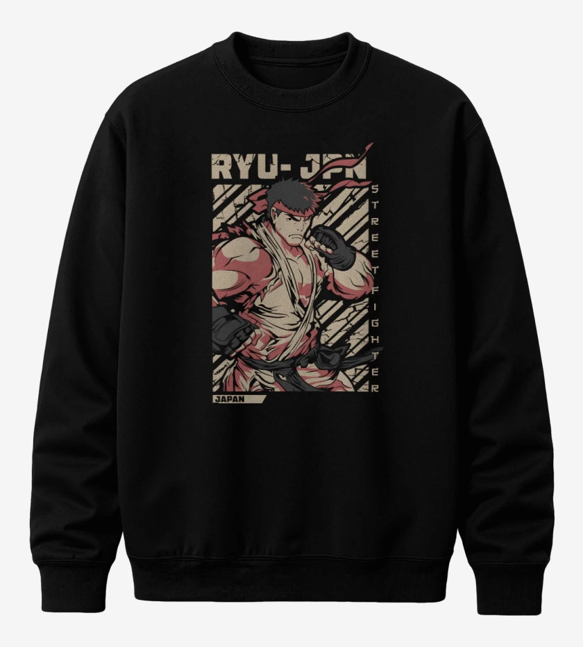 Poleron polo Negro de Ryu