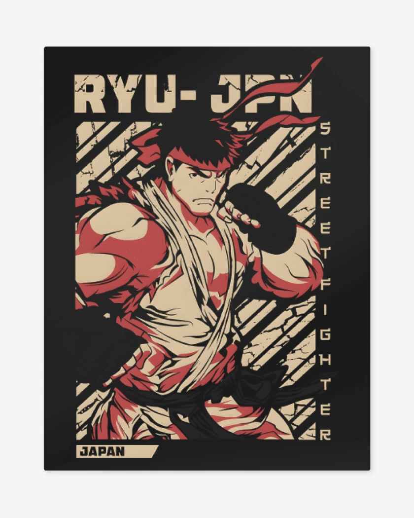Print metalico Negro de Ryu