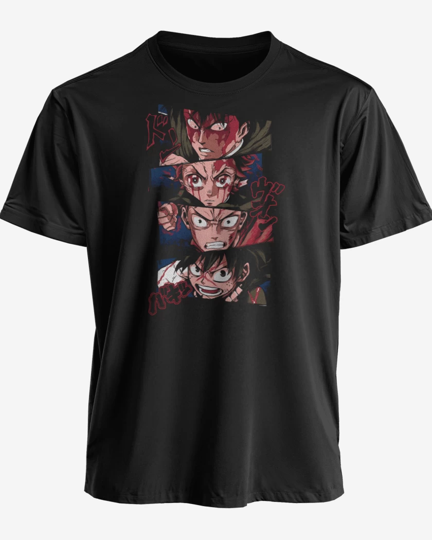 Polera premium Negro de Furia del Anime