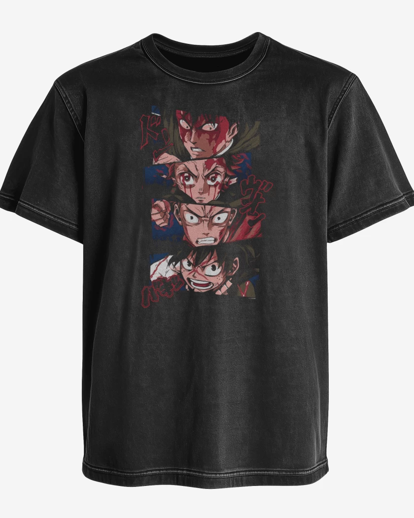 Polera desgastada Furia del Anime