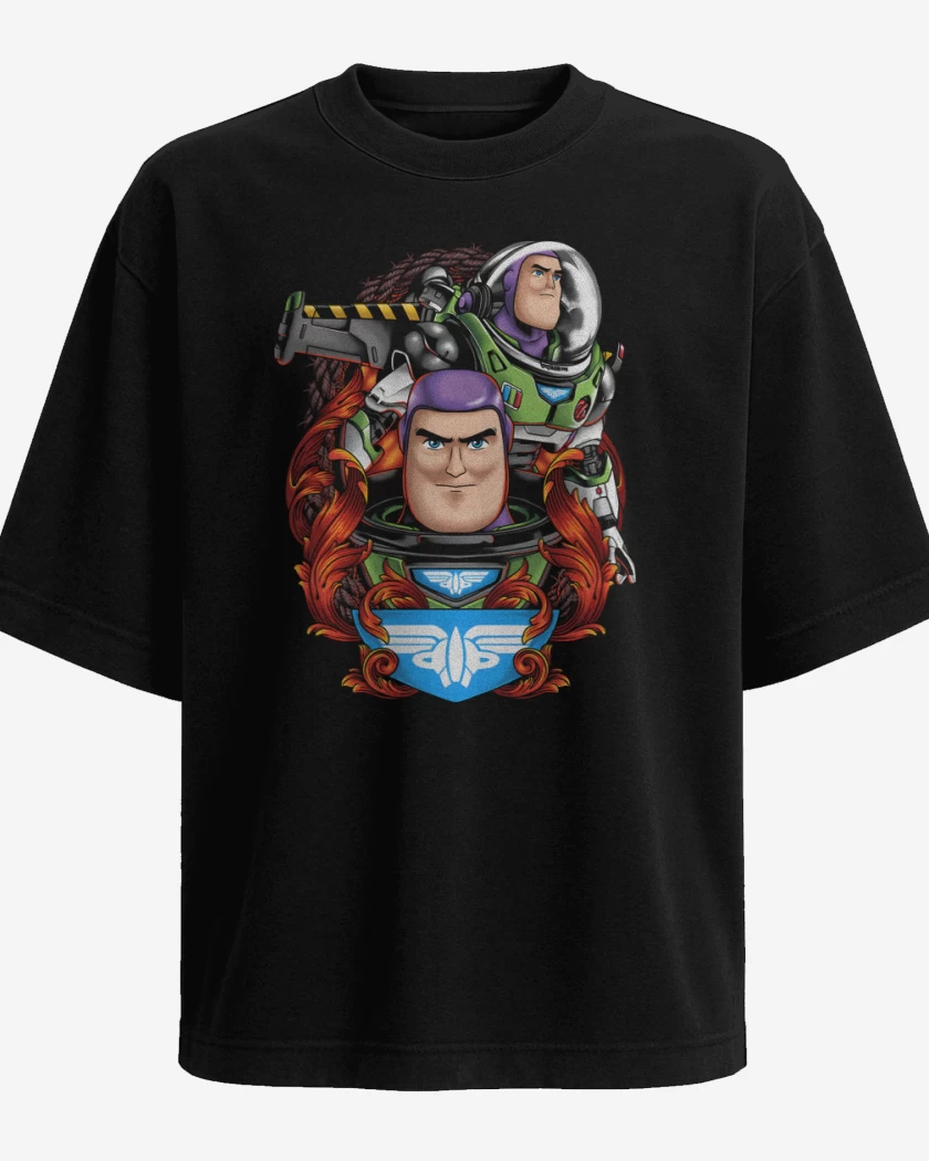 Polera Oversize Negro de Capitán Buzz