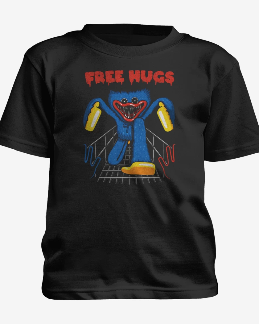 Polera de niño Negro de Abrazos Gratis