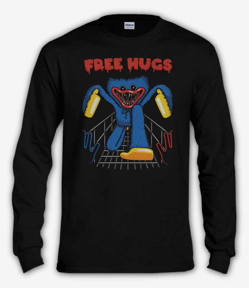 Polera manga larga Negro de Abrazos Gratis