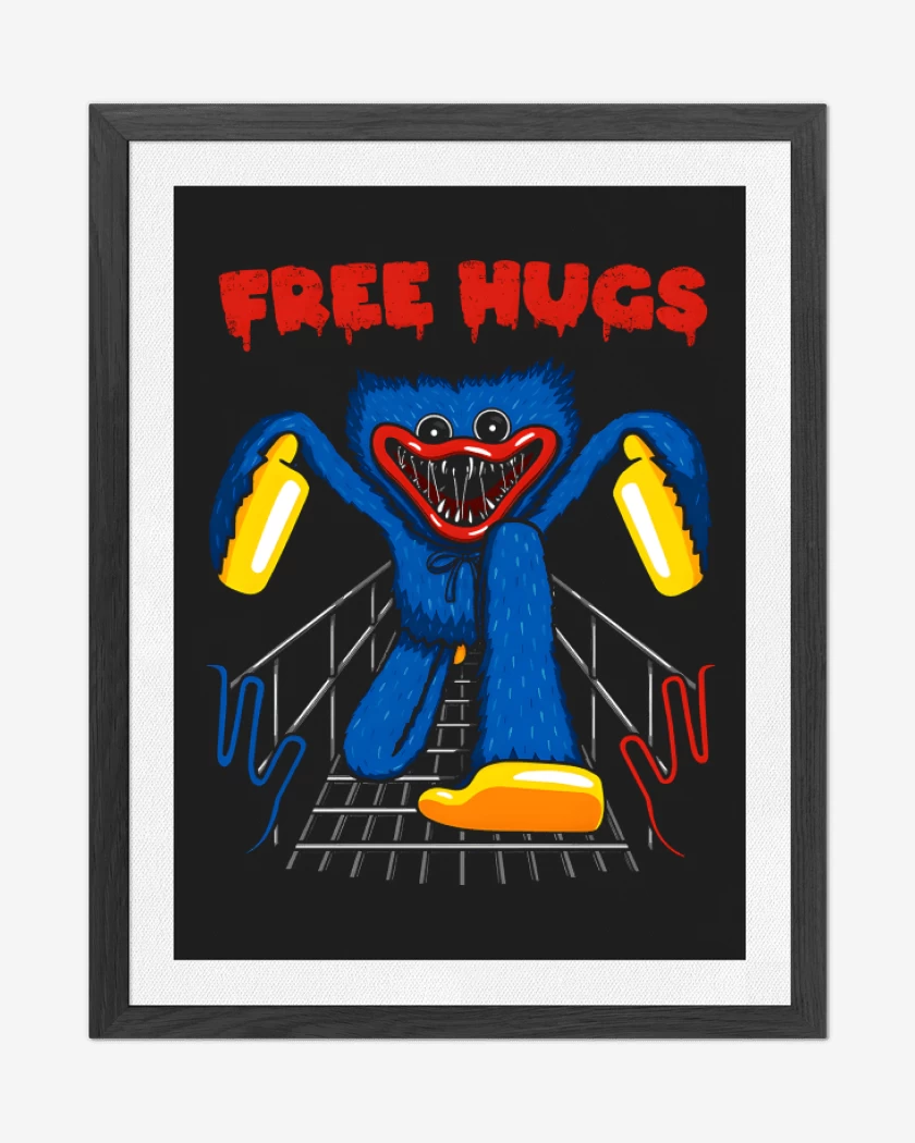 Cuadro decorativo Negro de Abrazos Gratis