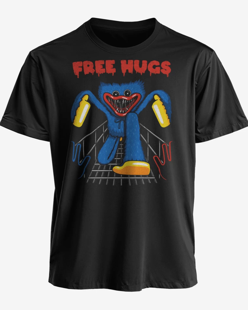 Polera premium Negro de Abrazos Gratis