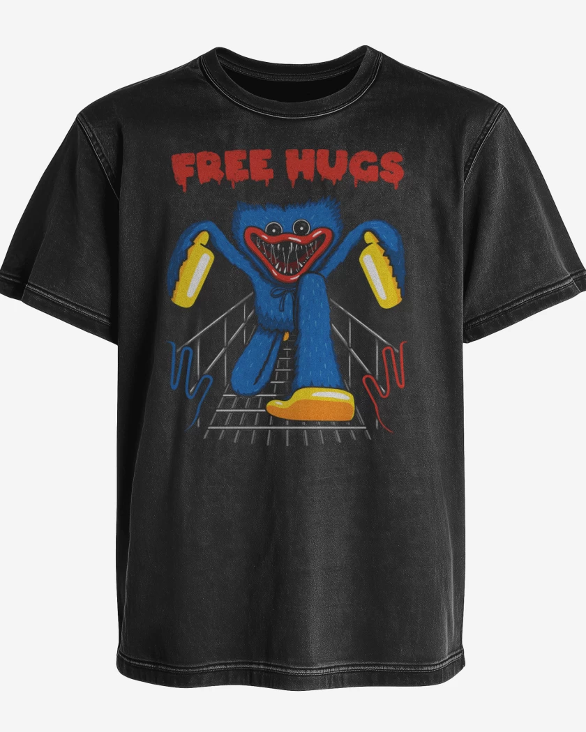 Polera desgastada Abrazos Gratis