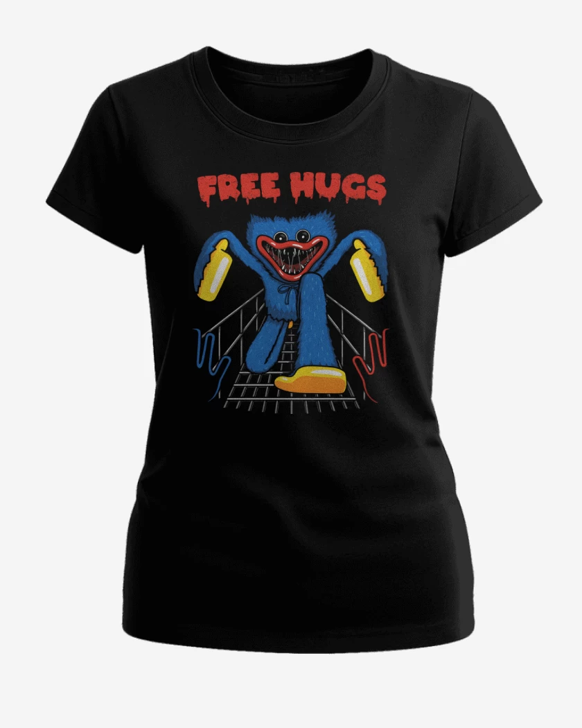 Polera de Mujer Negro de Abrazos Gratis