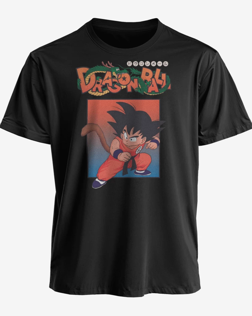 Polera premium Negro de Dragon Goku