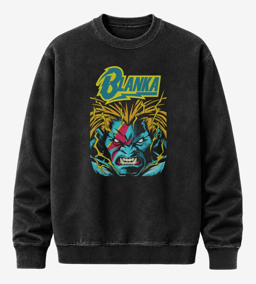 Poleron Polo Acid Wash Negro de David Blanka