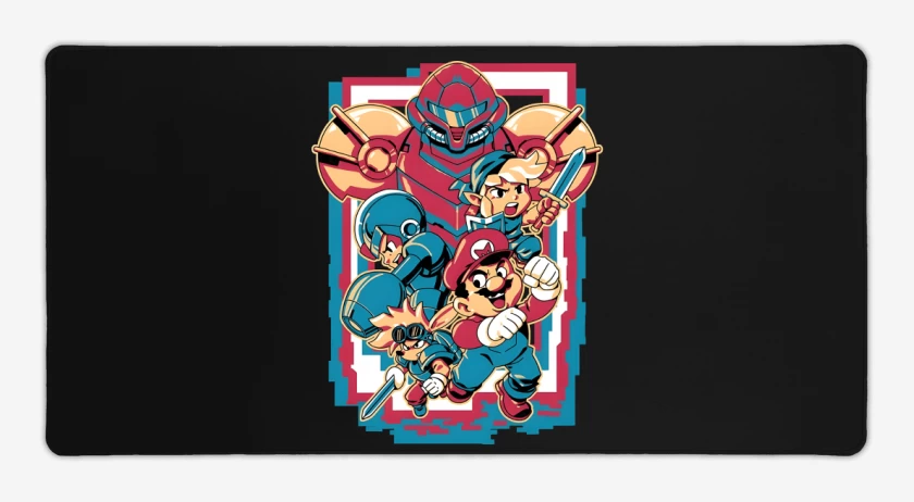 Mouse pad Gamer Héroes Retro