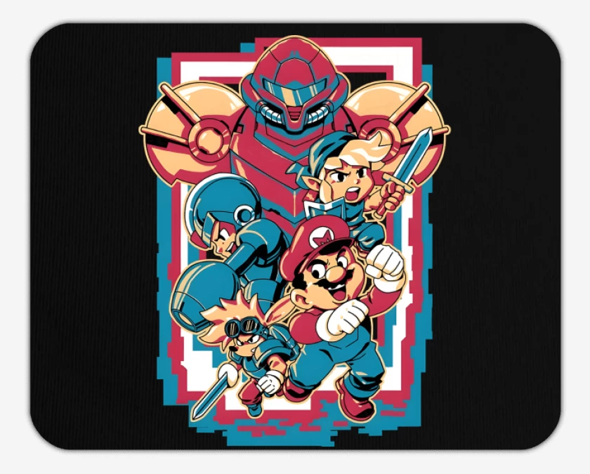Mousepad Héroes Retro