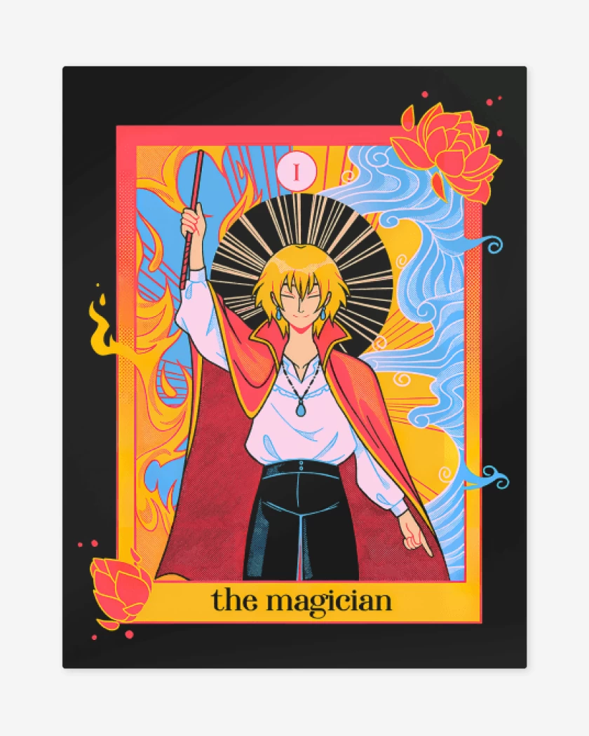Print metalico Negro de The Magician 