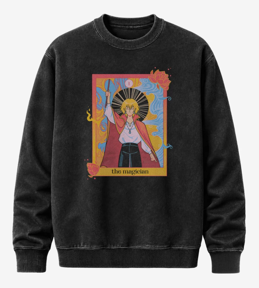 Poleron Polo Acid Wash Negro de The Magician 