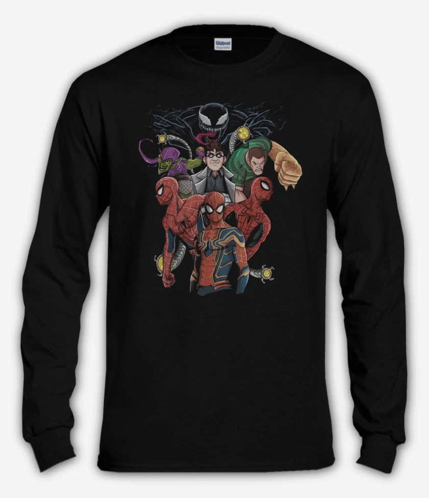 Polera manga larga Negro de Mutiverso Arácnido 