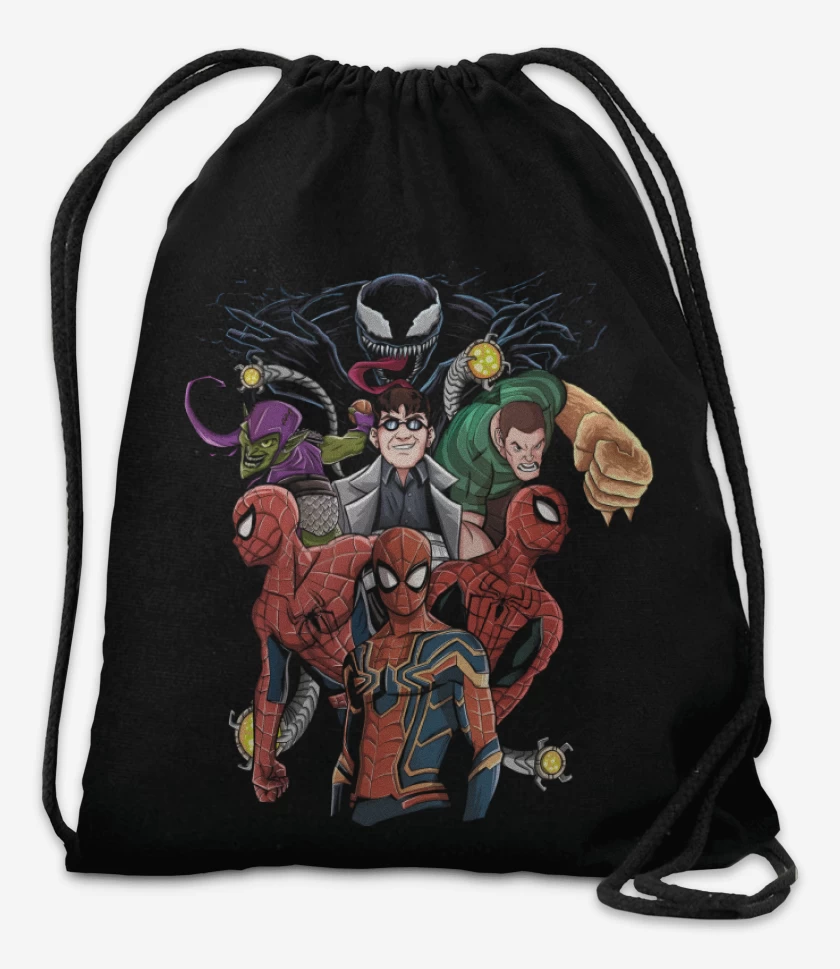 Mochila Negro de Mutiverso Arácnido 