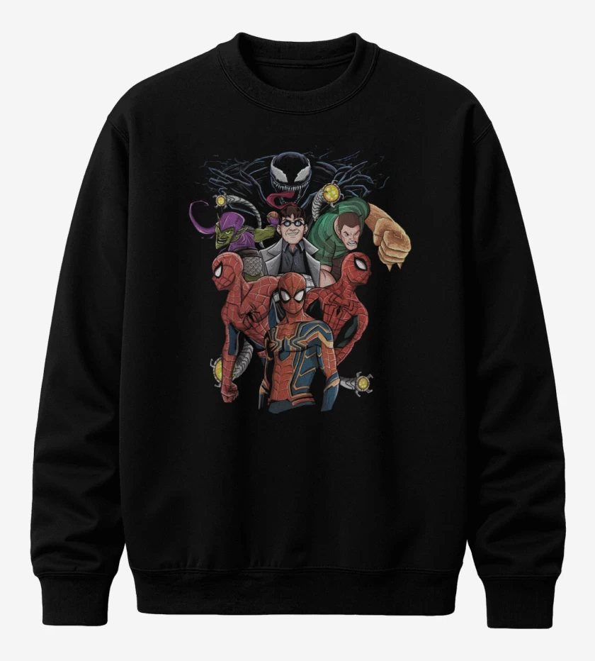 Poleron polo Negro de Mutiverso Arácnido 