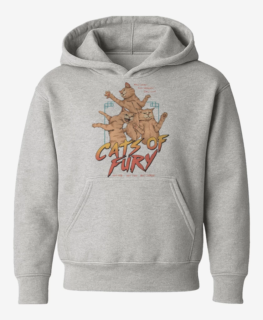 Poleron de niño Gris Melange de Cats of Fury