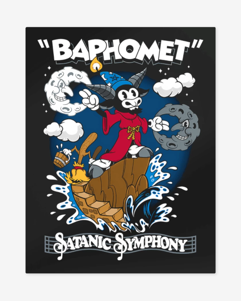 Print metalico Negro de Satanic Symphony