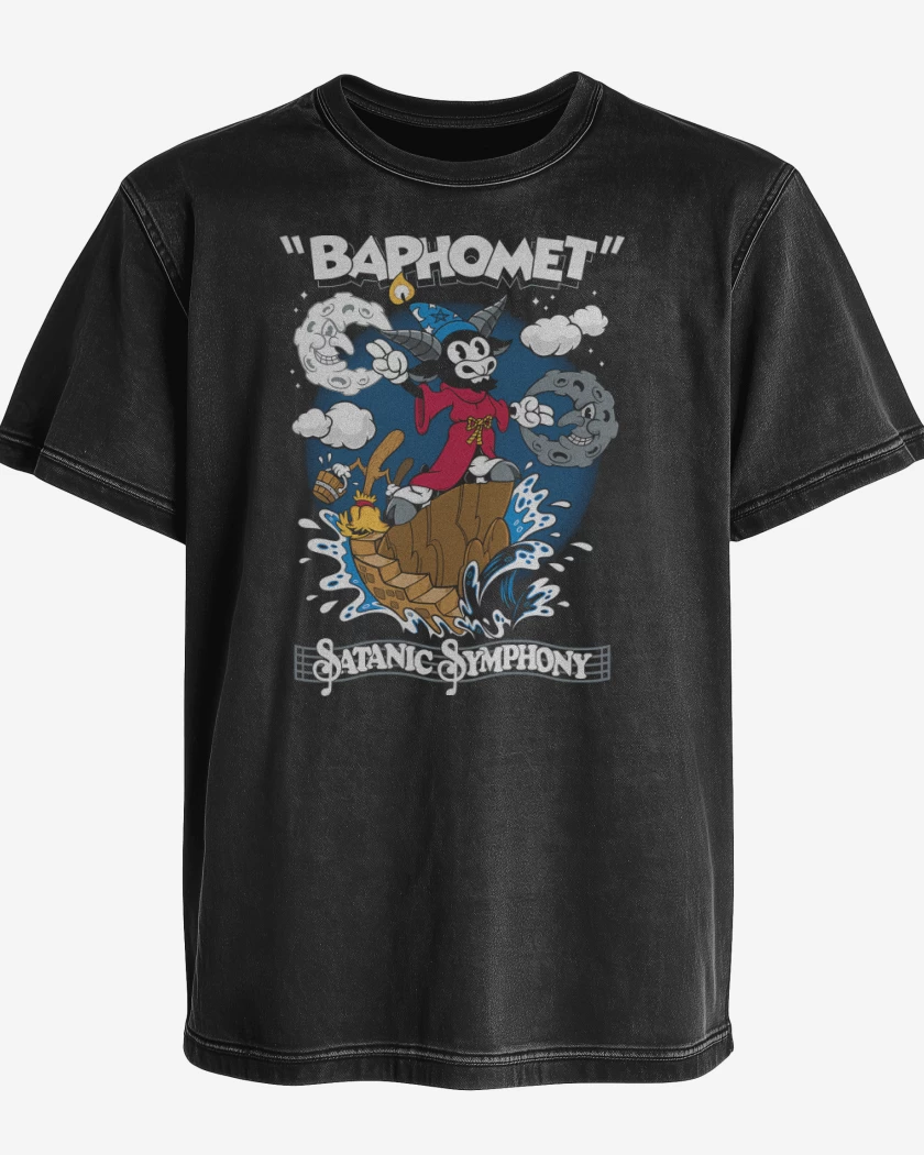 Polera desgastada Negro de Satanic Symphony