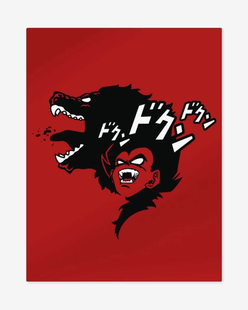 Print metalico Rojo de Vegeta