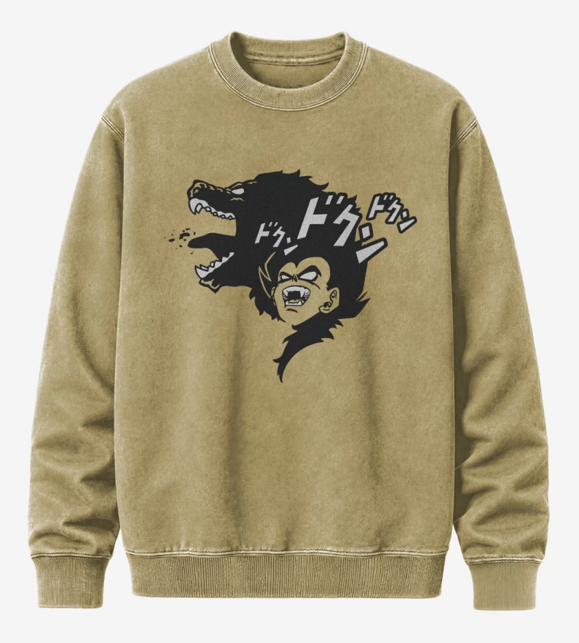 Poleron Polo Acid Wash Beige de Vegeta