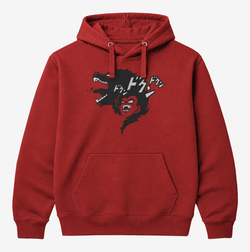 Polerón Canguro Rojo de Vegeta