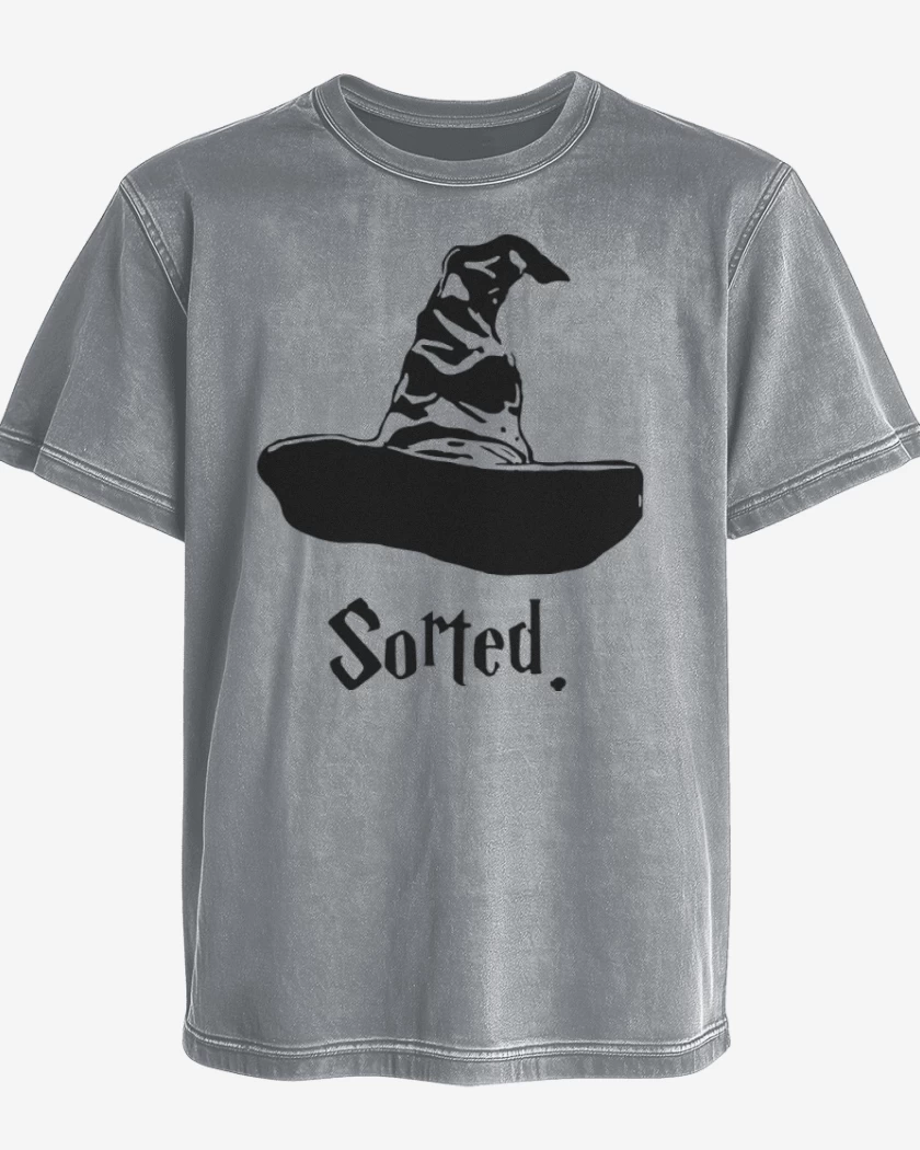 Polera desgastada Gris Melange de Sombrero Seleccionador