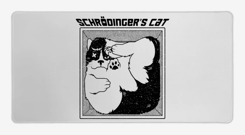 Mouse pad Gamer El Gato de Schrodinger