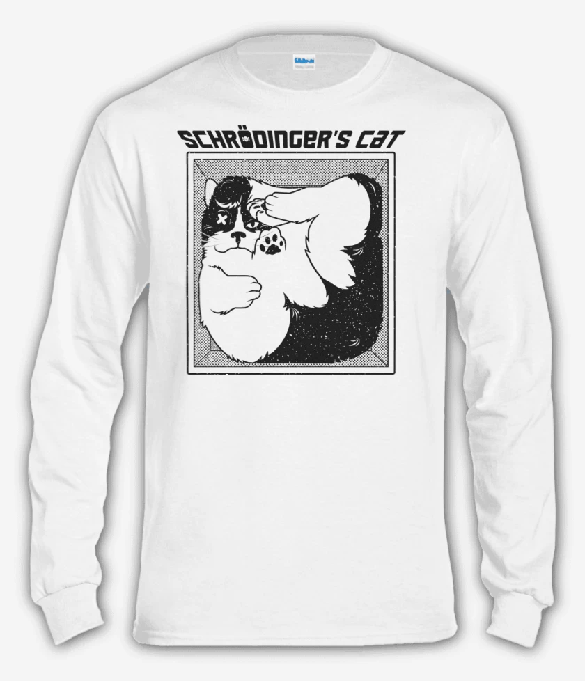 Polera manga larga Blanco de El Gato de Schrodinger