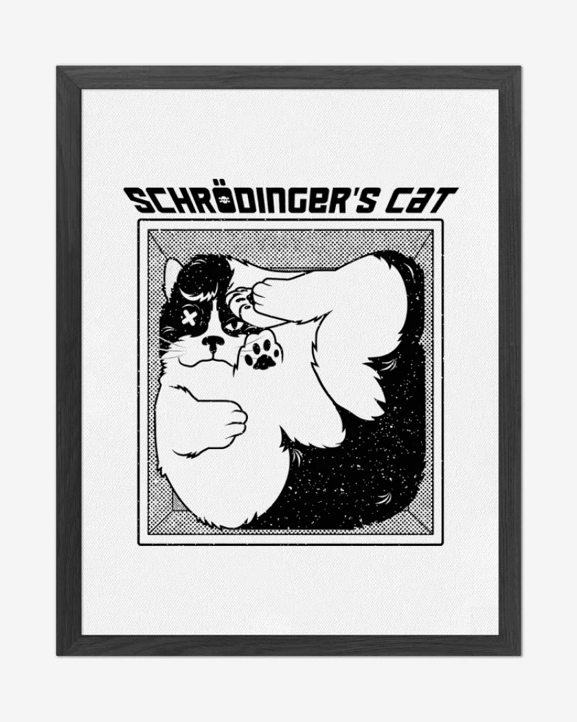 Cuadro decorativo Blanco de El Gato de Schrodinger