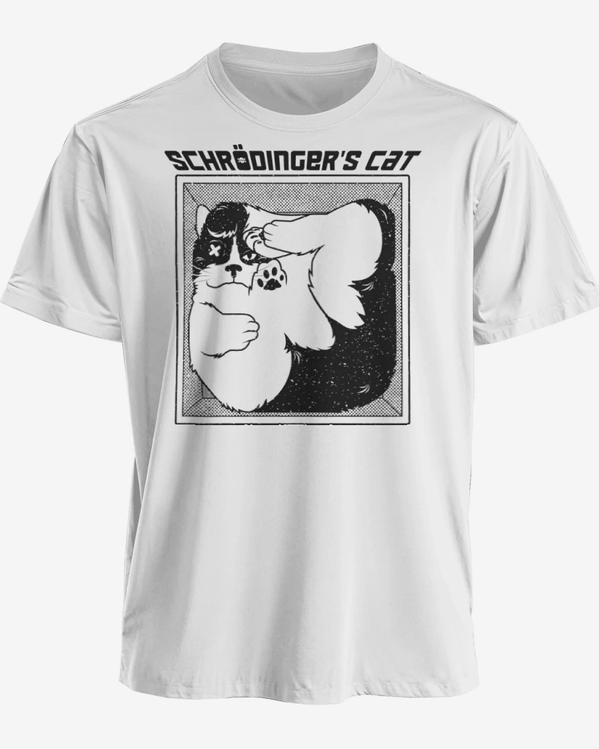 Polera premium Blanco de El Gato de Schrodinger