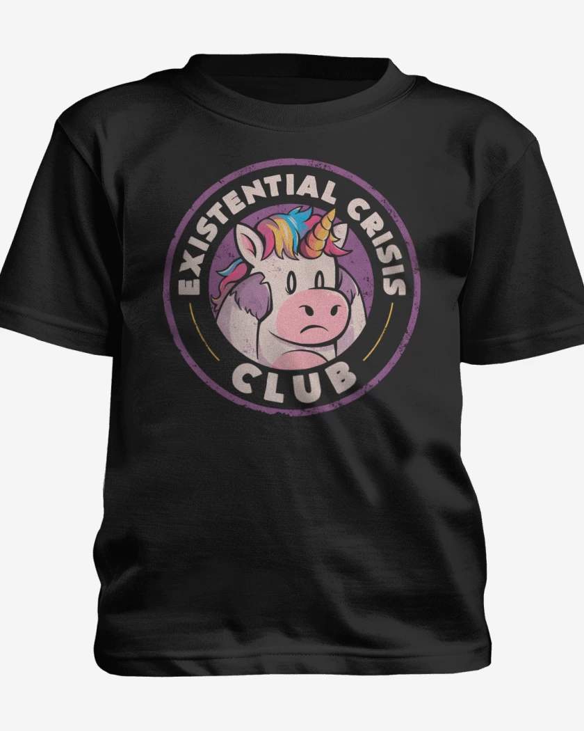 Polera de niño Negro de Existencial Crisis Club