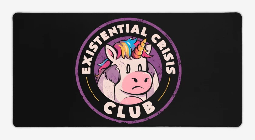 Mouse pad Gamer Negro de Existencial Crisis Club