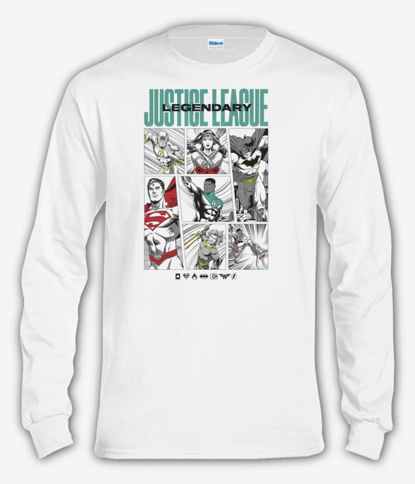 Polera manga larga La Legendaria Liga de la Justica
