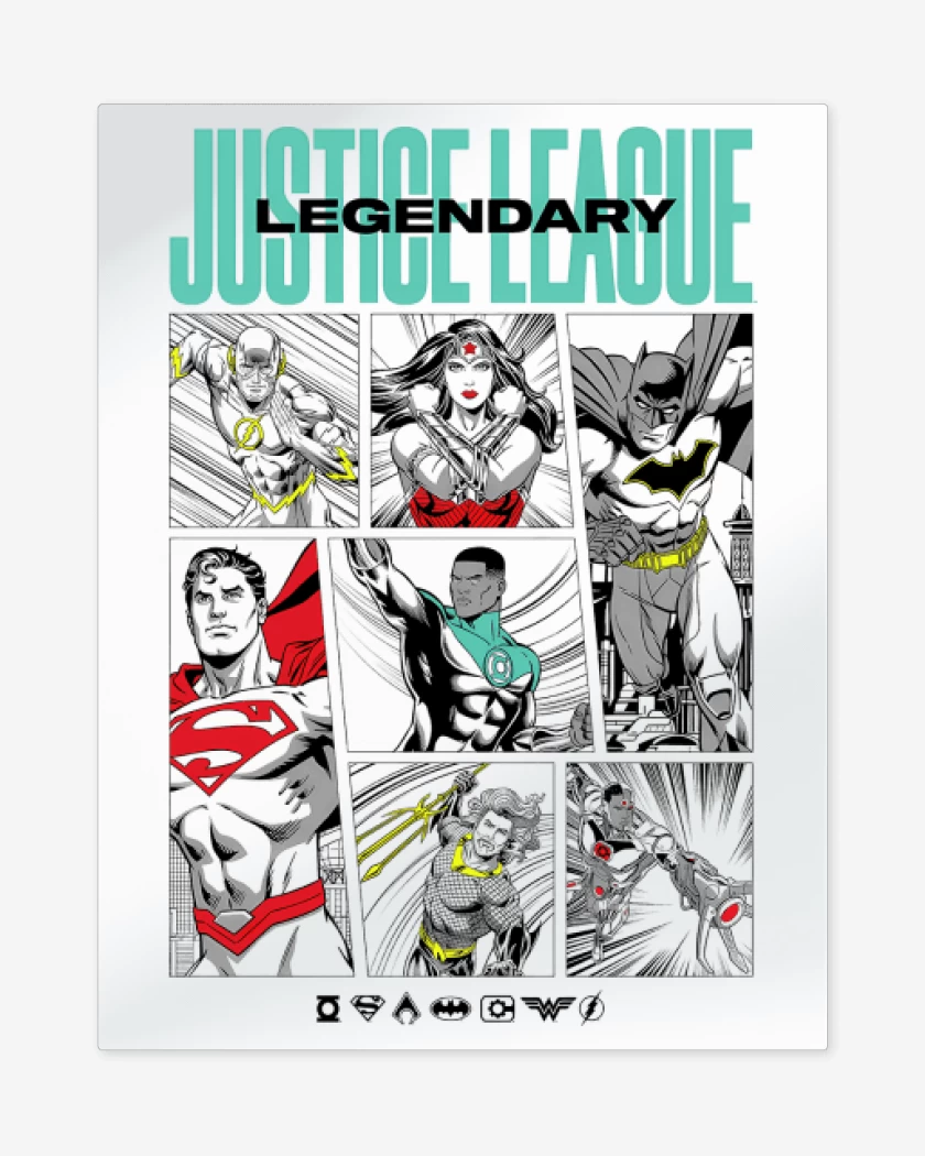 Print metalico La Legendaria Liga de la Justica