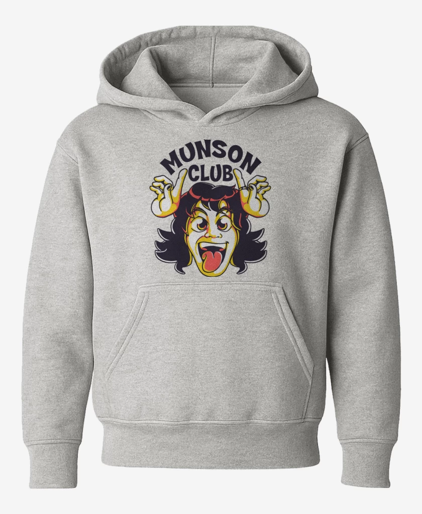 Poleron de niño Gris Melange de Hell Munson Club