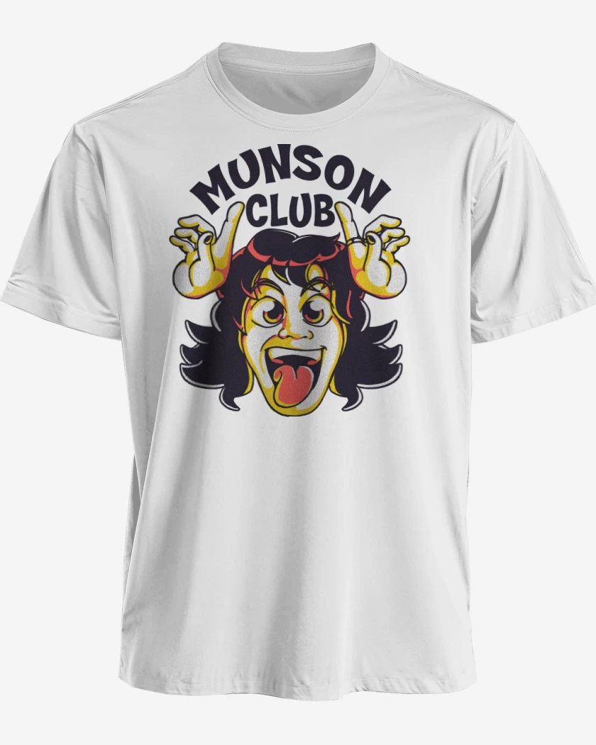 Polera premium Blanco de Hell Munson Club