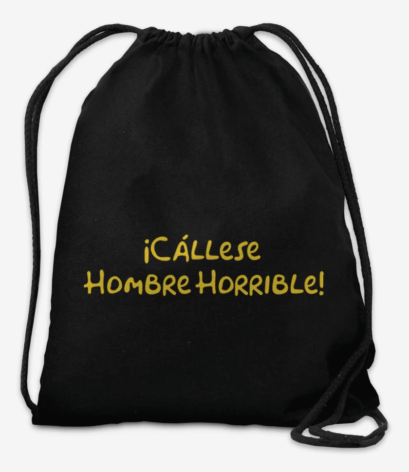 Mochila Negro de Cállese Hombre Horrible