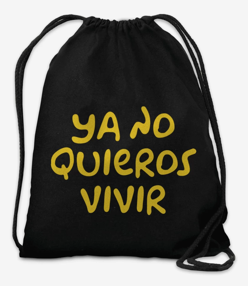 Mochila Negro de Ya no Quieros Vivir