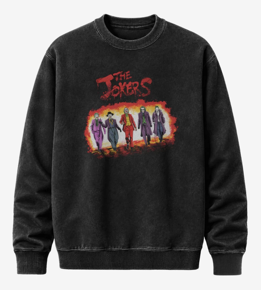 Poleron Polo Acid Wash Negro de The Jokers