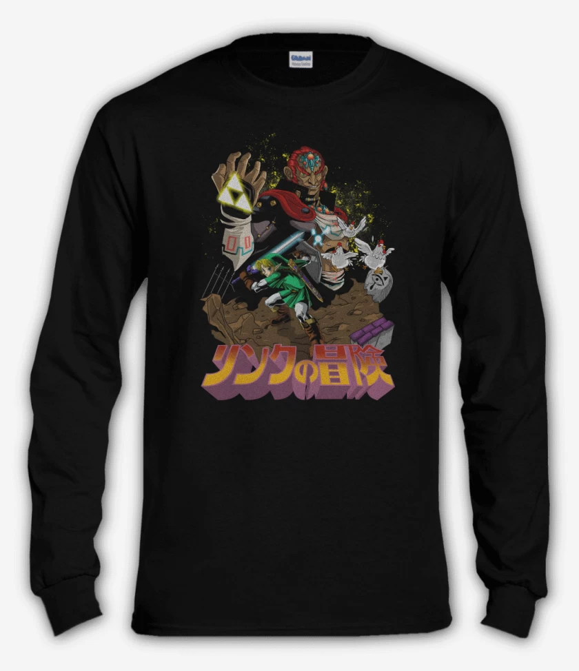 Polera manga larga Negro de Link x Ganondorf