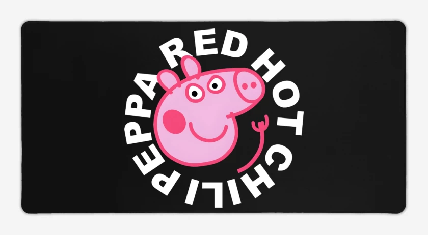 Mouse pad Gamer Negro de Red Hot Chili Peppa