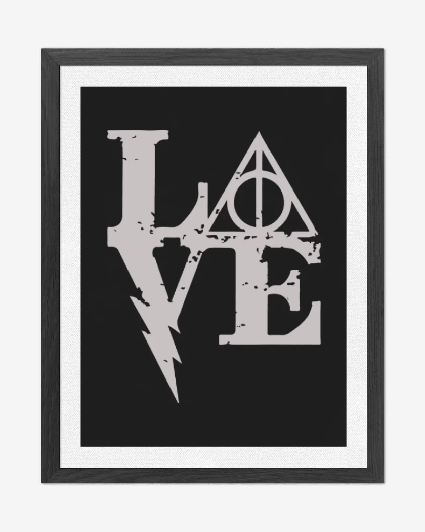 Cuadro decorativo Negro de Love harry