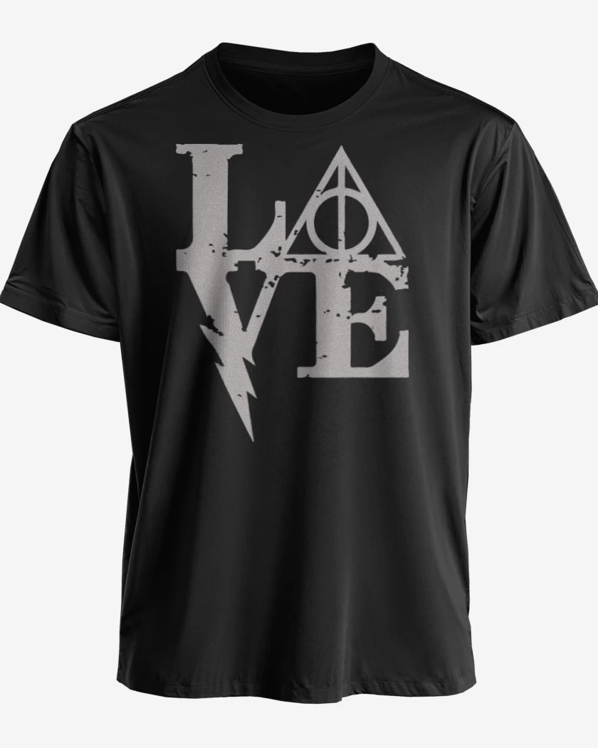 Polera premium Negro de Love harry