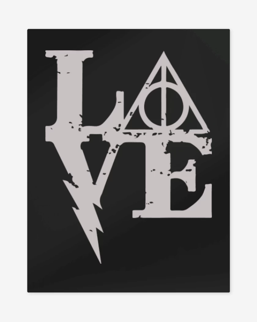 Print metalico Negro de Love harry
