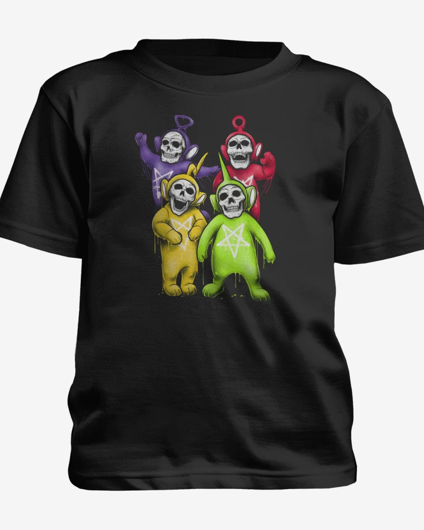 Polera de niño Negro de Skeletubbies