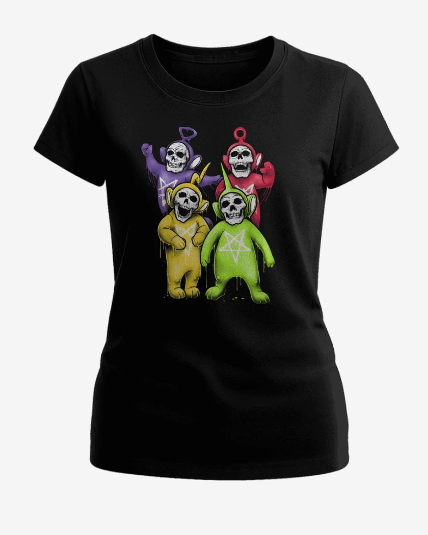 Polera de Mujer Negro de Skeletubbies